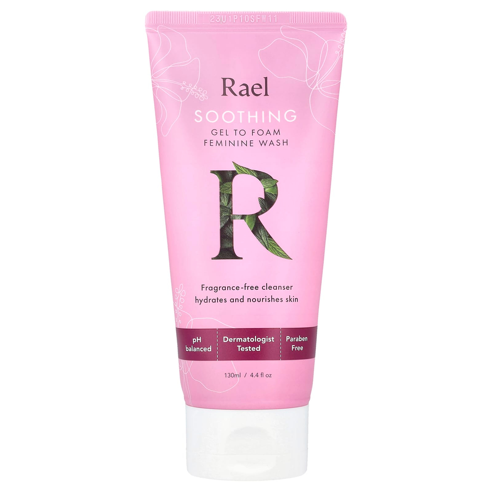 Rael, Soothing Gel To Foam Feminine Wash, без отдушек, 130 мл (4,4 жидк. унц.)