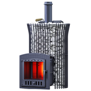 Печь Авангард 40П2 ЗК Ураган в сетке Тюльпан