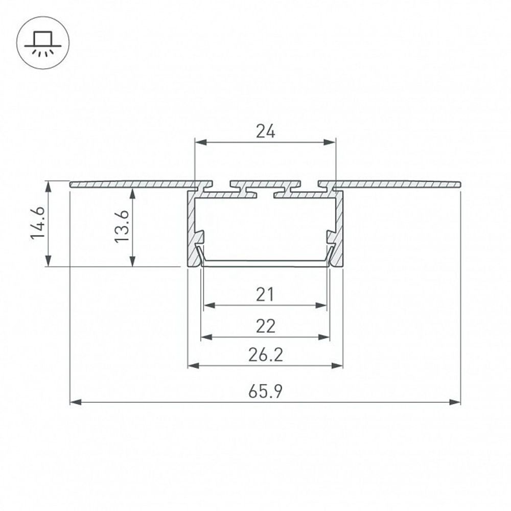Профиль встраиваемый Arlight PLS-LOCK 042807