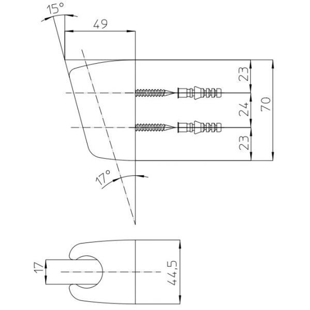 Bossini держатель ручного душа, цвет хром