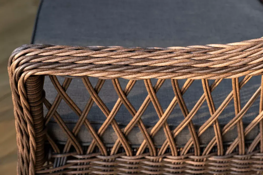 "Амароне" обеденная группа из искусственного ротанга на 6 персон, цвет коричневый