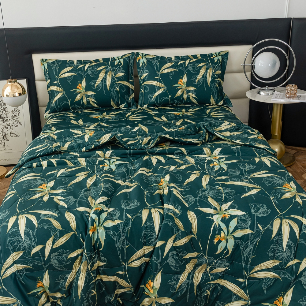 Комплект постельного белья Сатин с Одеялом 100% хлопок OB131