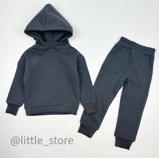 Комплект из футера с начесом, Графит