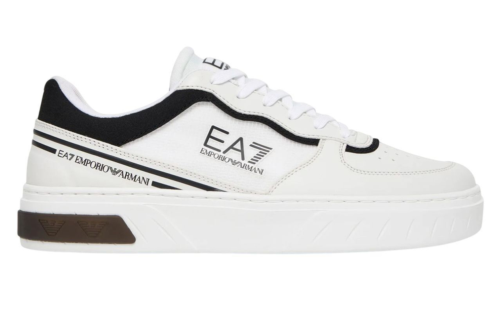 Мужские кроссовки EA7 Unisex Woven Sneaker - white/black