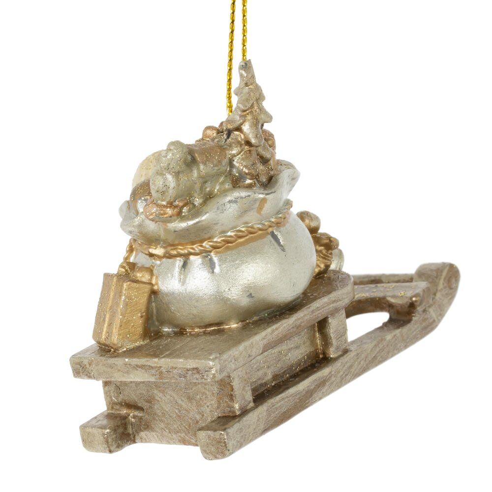 GAEM Изделие декоративное подвесное "Санки с подарками", L7 W3 H5,5 см