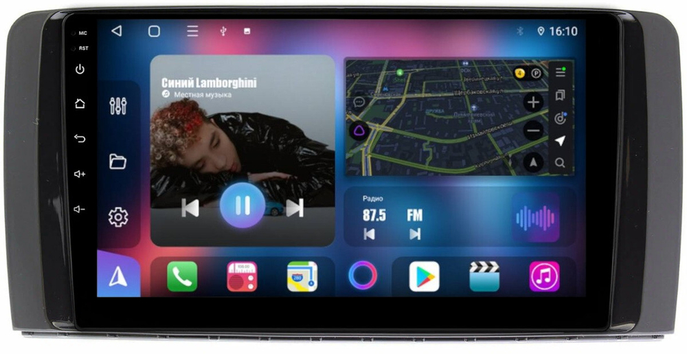 Магнитола для Mercedes-Benz R (W251) 2005-2015 - FarCar BM215M на Android 13, QLED, TS10, 4Гб+32Гб, CarPlay, 4G SIM-слот