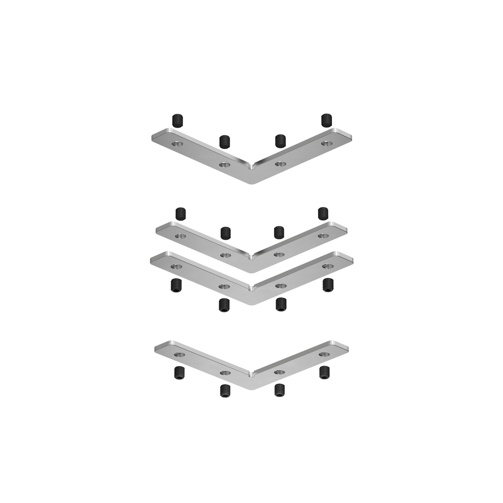 TR2019-AL Комплект угловых соединителей трека SLOTT, алюминий