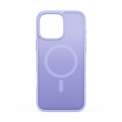 Прозрачный матовый чехол с рамками фиолетового цвета (Light Purple) и с MagSafe от Dux Ducis для iPhone 16 Pro, серия Yind Series Case