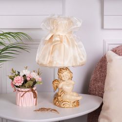 Настольная лампа Сердце Купидона Айвори Мадлен Жемчуг