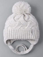 Шапка для девочки на завязках на осень