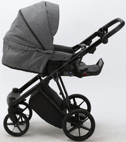 Детская коляска Adamex Porto 2 в 1 PO-PS35 (Т.СЕР+Т.СЕР.КОЖА)