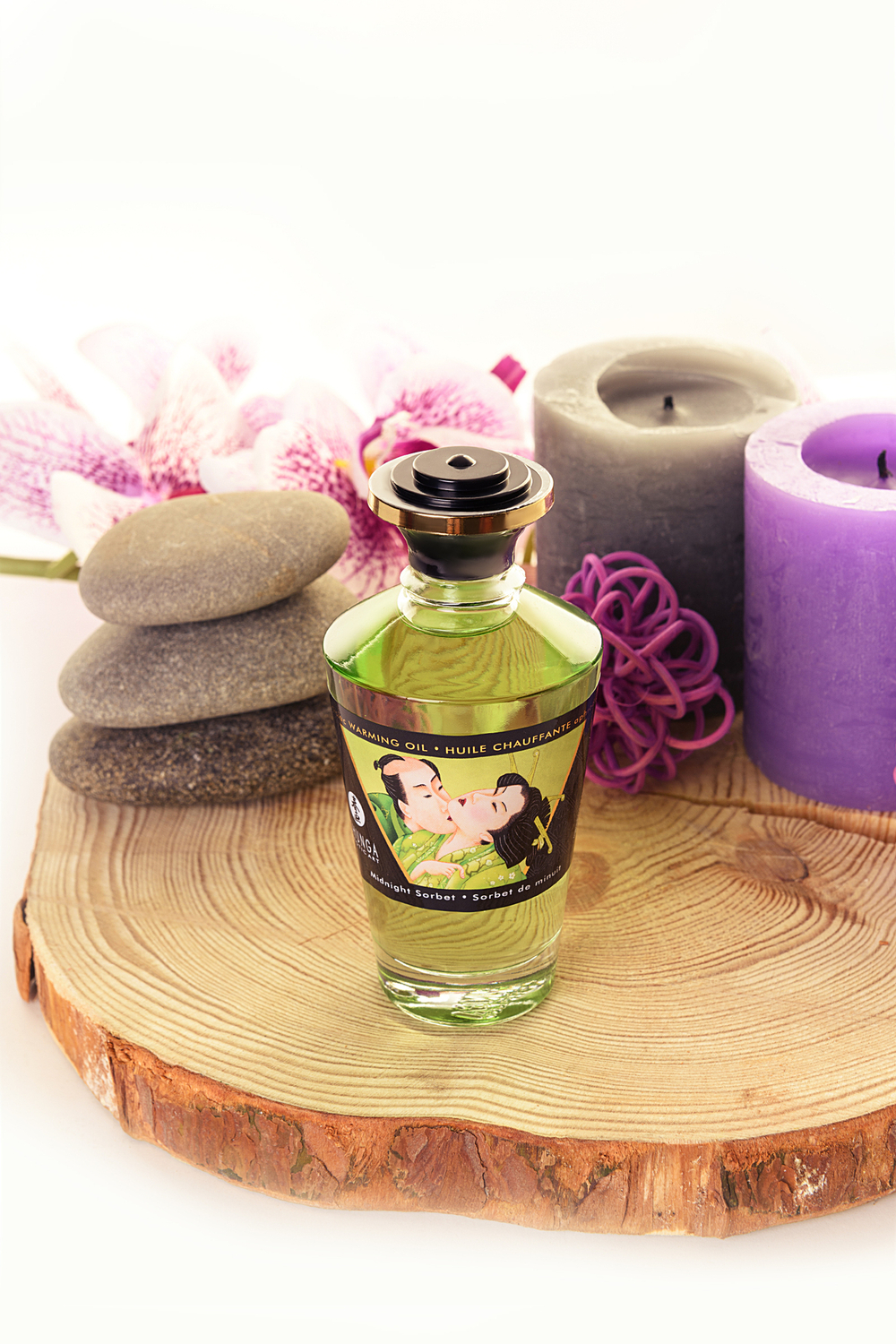 Массажное масло Shunga Полночный щербет возбуждающее натуральное 100 мл