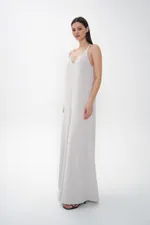 Комбинезон Alexandra Talalay на лямках AO003 светло-серый