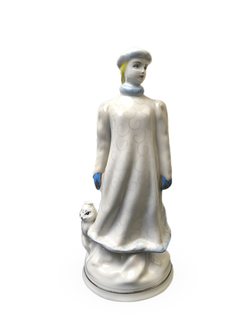 Фарфоровая статуэтка "Снегурочка с зайцем" Барановка