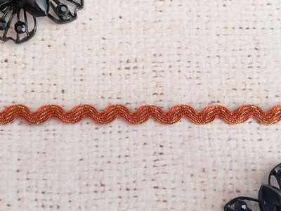 Тесьма "Вьюнок" люрекс золото, ш. 4-5 мм, пр-во Россия