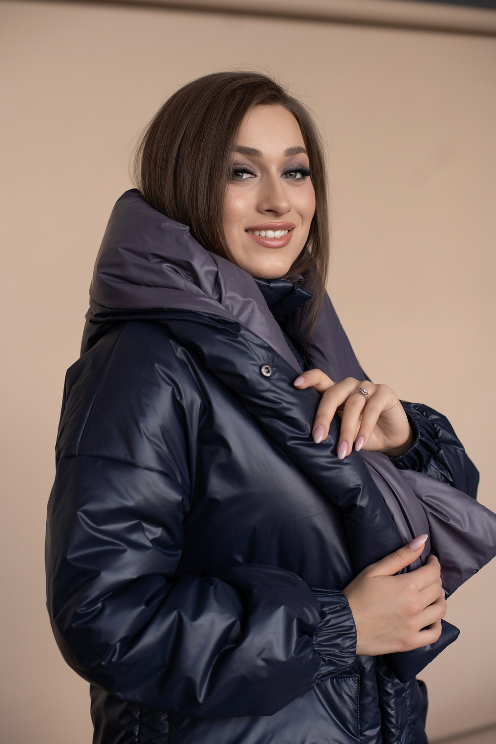 Куртка женская зимняя 22600 (синий/лиловый)