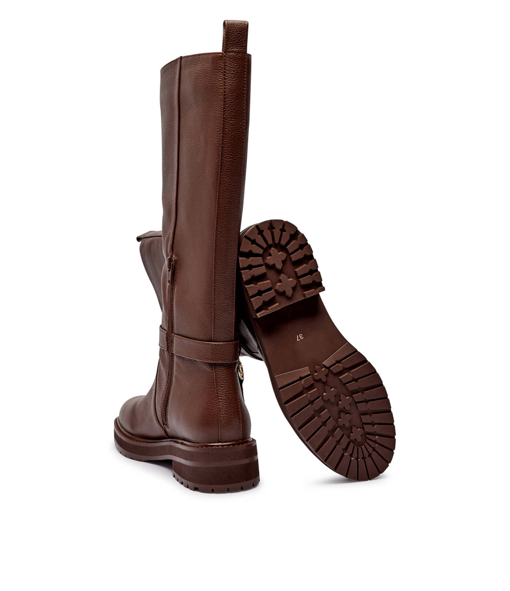 Кожаные офицерские сапоги TWINSET - коричневый(242TGT172)