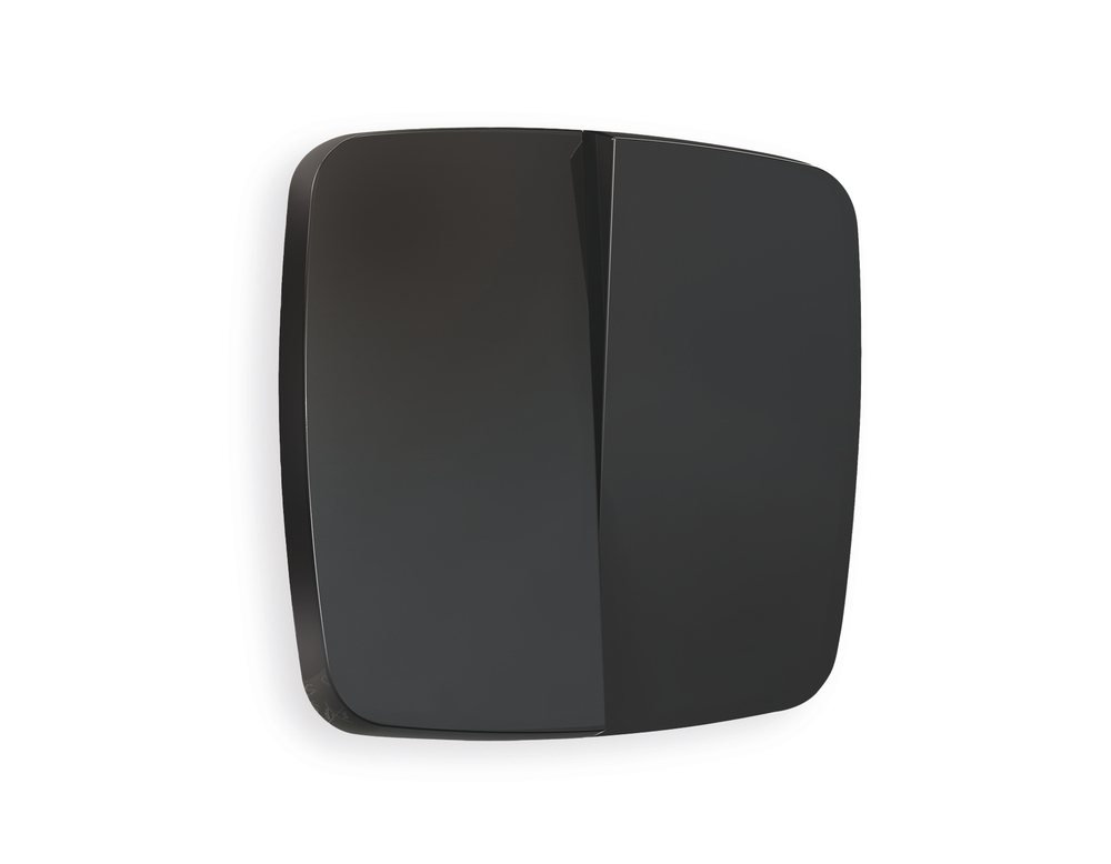 OP8030 Лицевая панель OMEGA (Черный матовый) для 2-кл выключателей QUANT