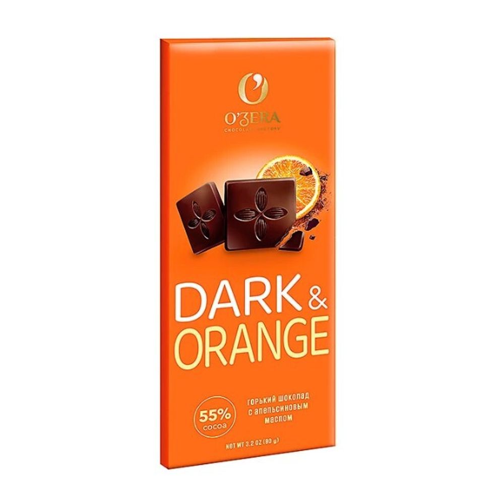 Шоколад горький с апельсин. масл OZera. Dark&amp;amp;Orange 90 г
