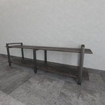 Тумба под телевизор напольная в стиле лофт из массива сосны и стали 150–200 см • Доставка по Москве, СПб и городам России