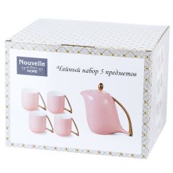 Чайный набор 5пр. " . Alissa" (4 персоны) v=1150/280 мл (подарочная упаковка)