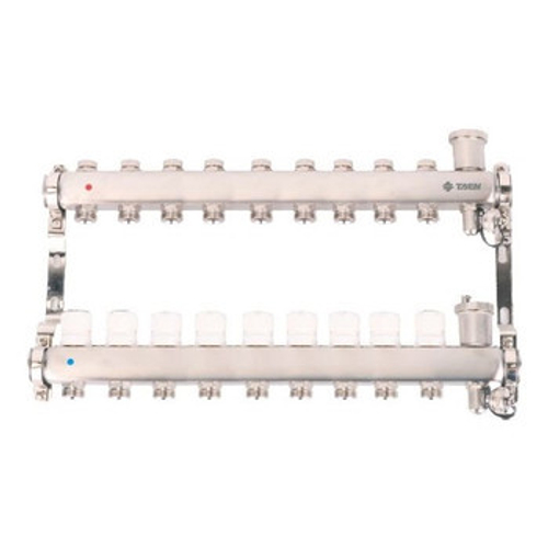 Коллекторная группа Taen 1" евроконус 3/4" на 9 выходов