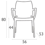 Кресло пластиковое Siesta Contract Dolce, светло-зеленый
