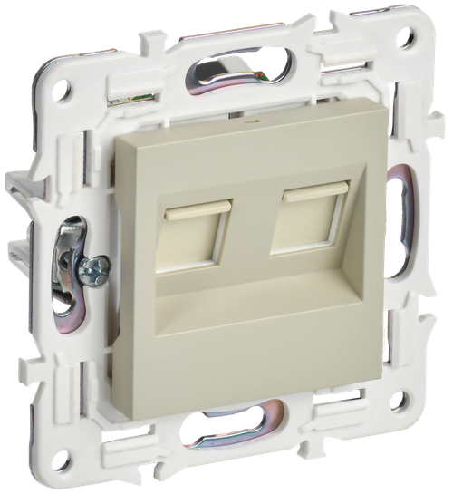 SKANDY Розетка компьютерная двойная RJ45 кат.5E SK-K03B бежевый IEK