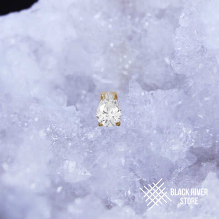 1K Pear Crystal PVD Yellow