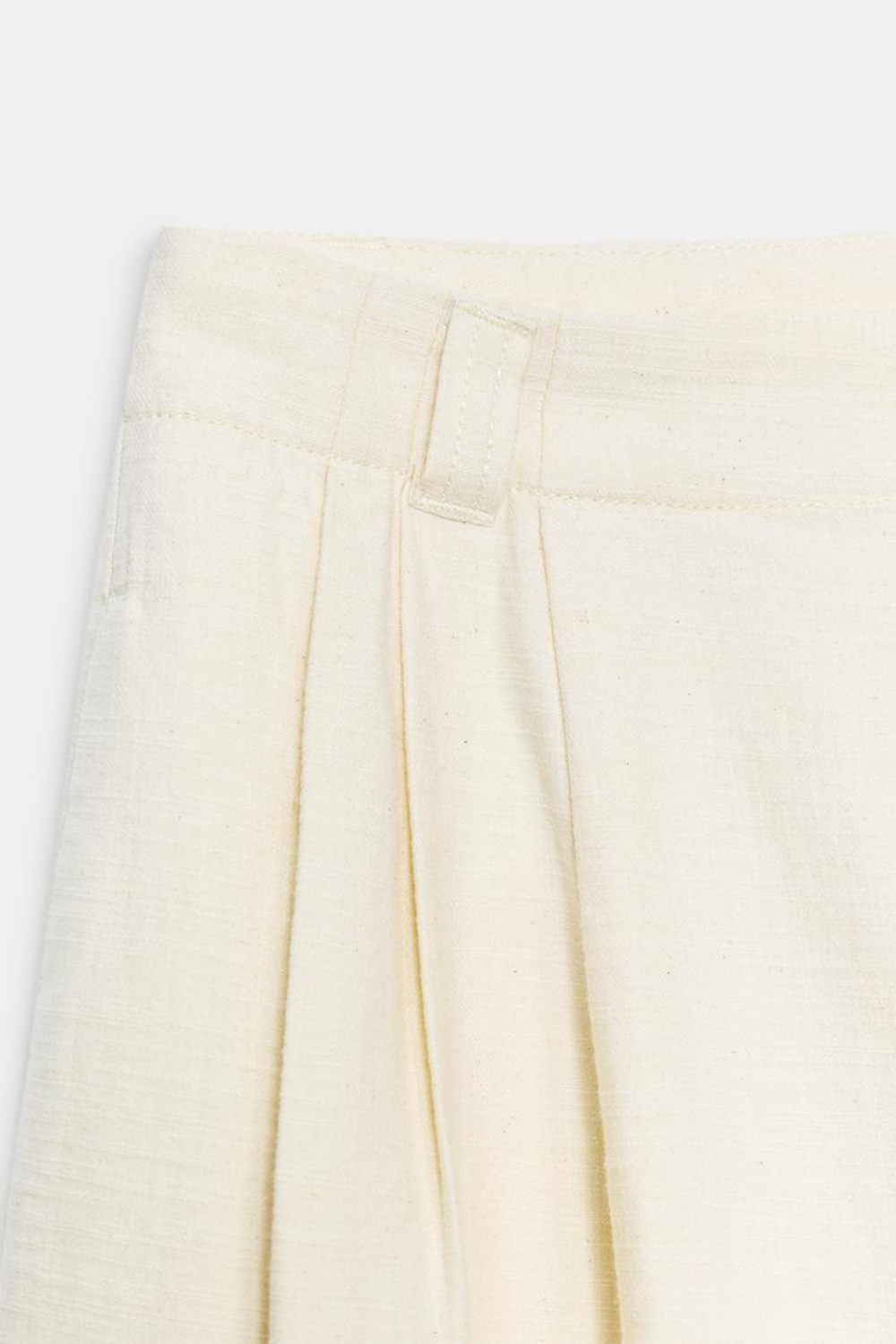ZARA БРЮКИ ОВЕРСАЙЗ — ZW COLLECTION, ЭКРЮ