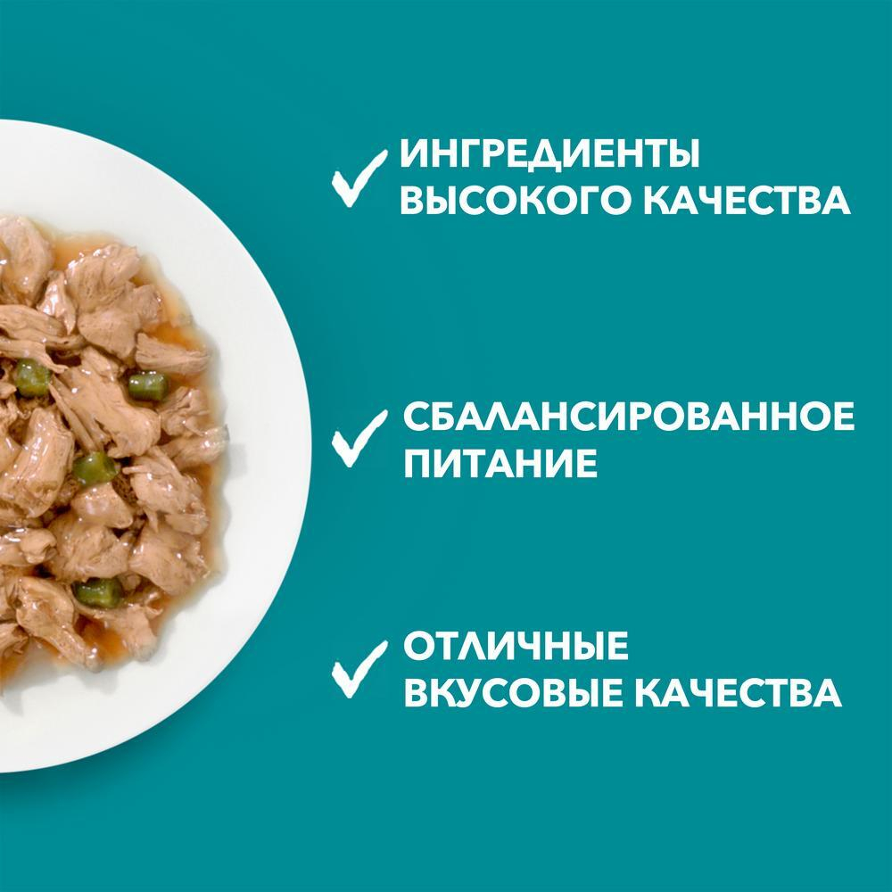 Курица с морковью, влажный корм для кошек с чувствительным пищеварением Purina ONE 75г