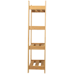 Стеллаж 64х28х116, Альберт, напольный, деревянный для рассады, цветов, игрушек, книг, на балкон, для кухни, натуральный бейц, Dipriz