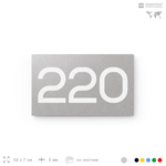 Номер на дверь 220, табличка на дверь для офиса, квартиры, кабинета, аудитории, склада, серый 120х70 мм, Айдентика Технолоджи
