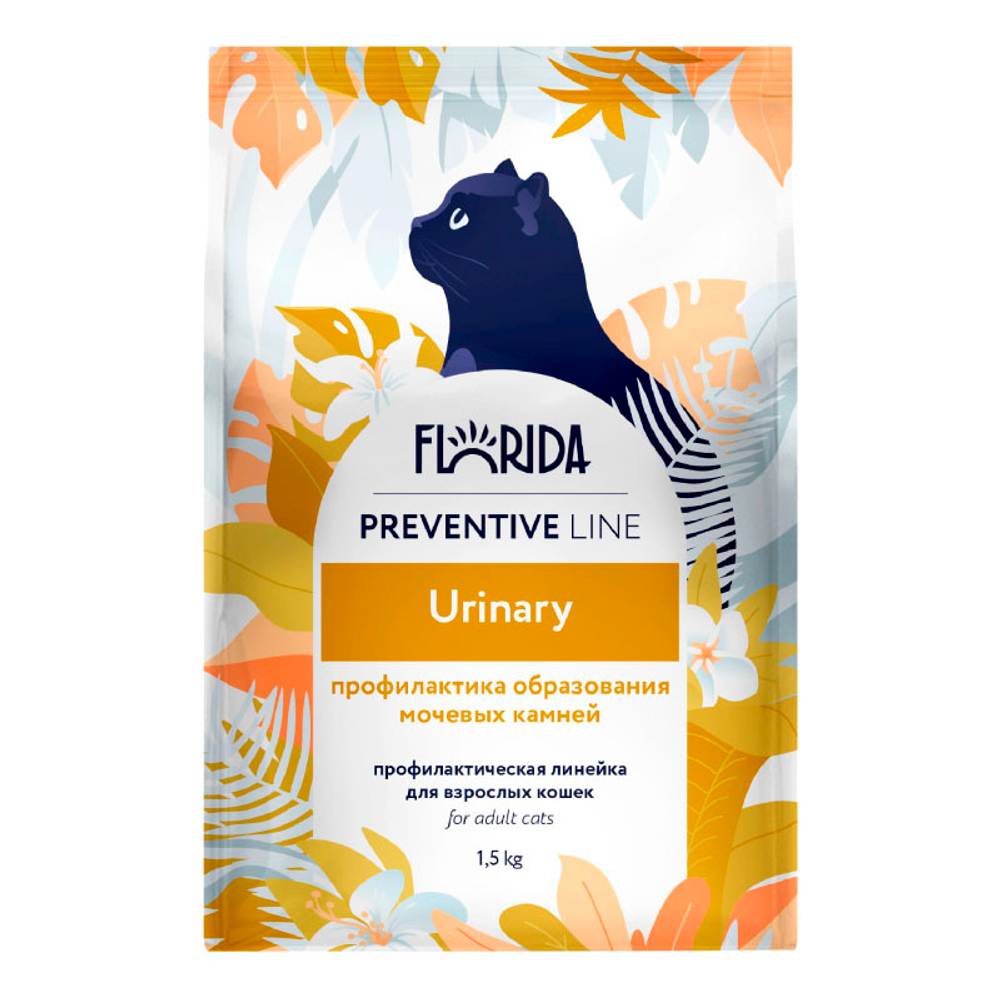 Сухой корм FLORIDA Urinary для кошек Профилактика мочекаменной болезни 1,5 кг (Флорида Уринари)