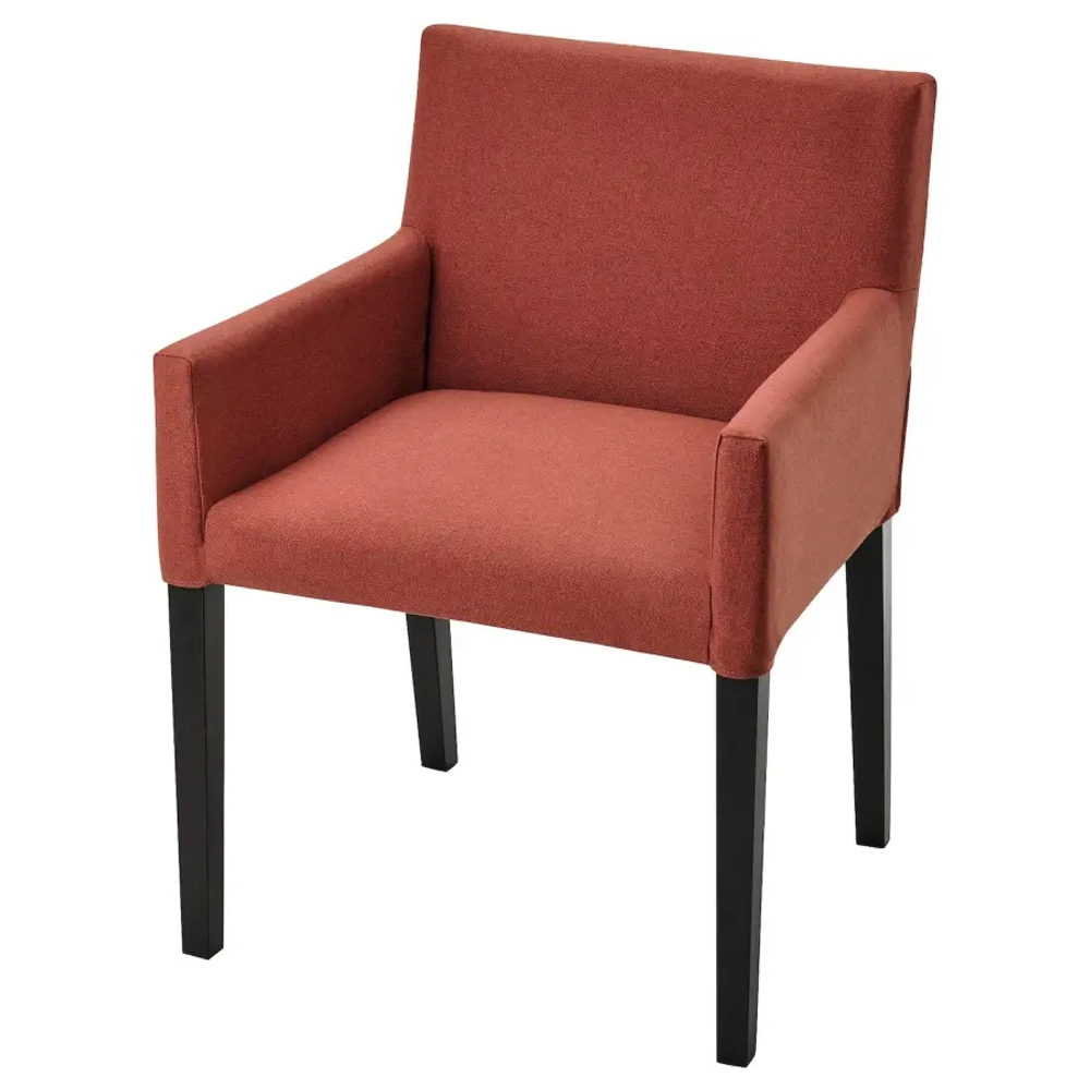 Стул с подлокотниками -  MÅRENÄS /MARENAS /IKEA/МАРЕНЭС ИКЕА, 81х59х56 см, красный/черный