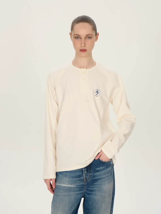 Лонгслив, молочный