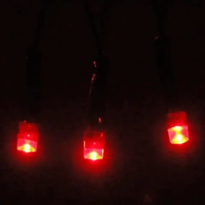 Гирлянда для дома 7,5м 80 ламп LED зелёный пров.,8 реж, IP-20, Красный