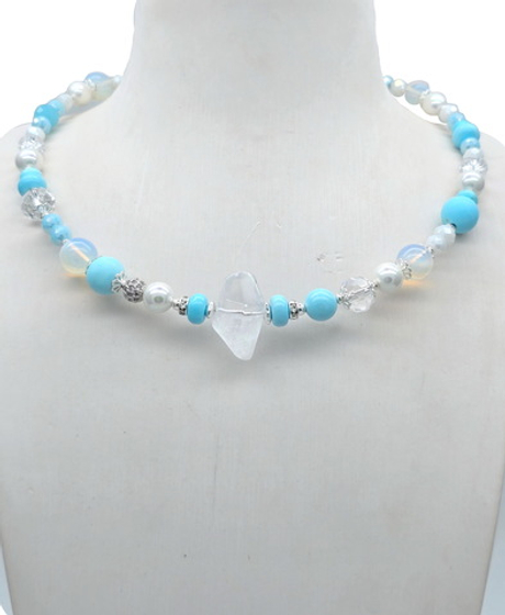 91002727 Колье Роман с камнем