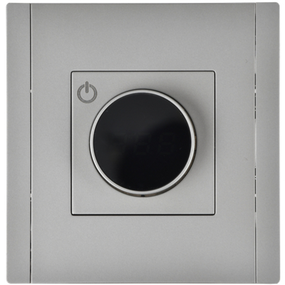 FORTE&PIANO Термостат электронный с индикацией FP552 сталь IEK
