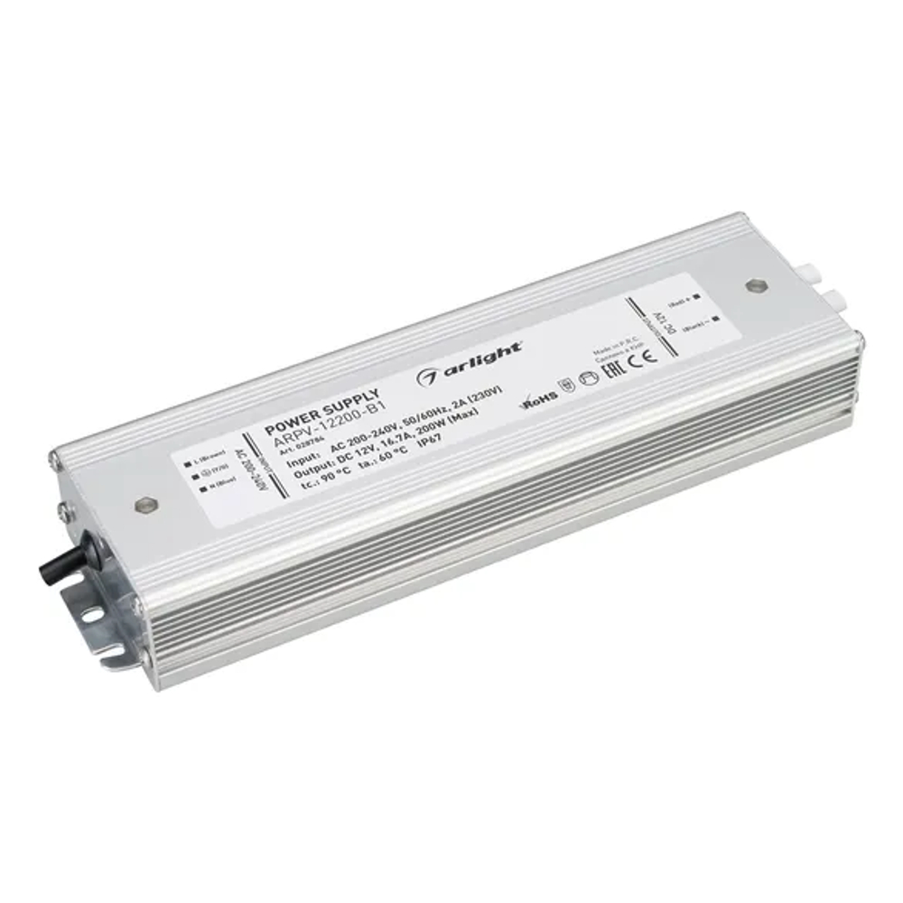 Блок питания ARPV-12200-B1 (12V, 16,7A, 200W) (Arlight, IP67 Металл, 3 года) 028784