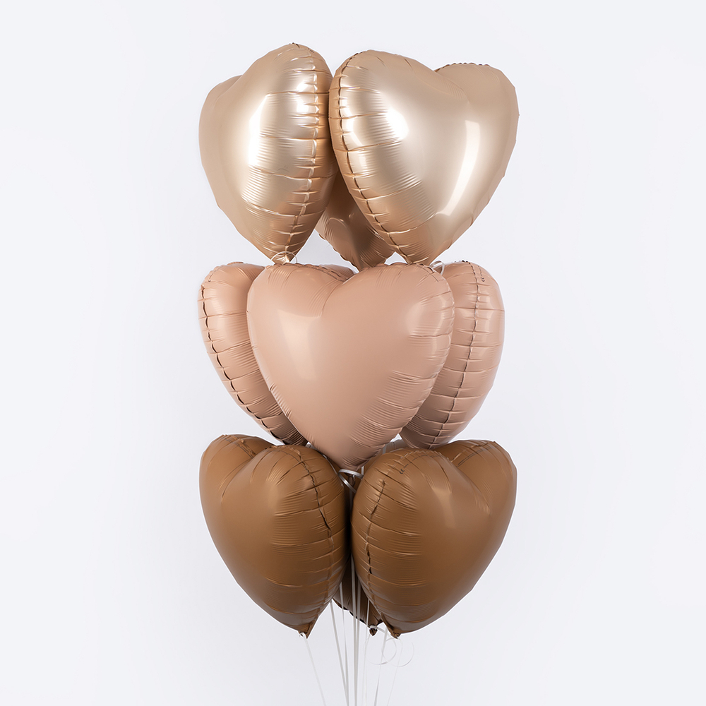 Сердце 18" Звездное Золото, Матовый Fm