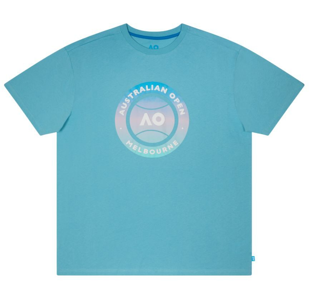 Мужская теннисная футболка Australian Open AO Round Logo Tee - небесный