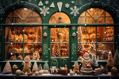 ВИТРИНА зима №4 фон неопреновый