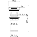 Донный клапан Abber AF0010G Click-Clack Золото матовое