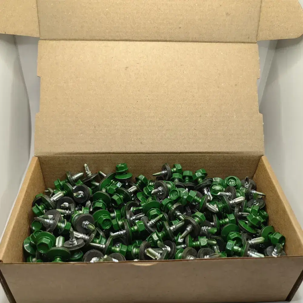 Саморез кровельный 5.5х19 6002 (лиственно-зелёный) 1кг