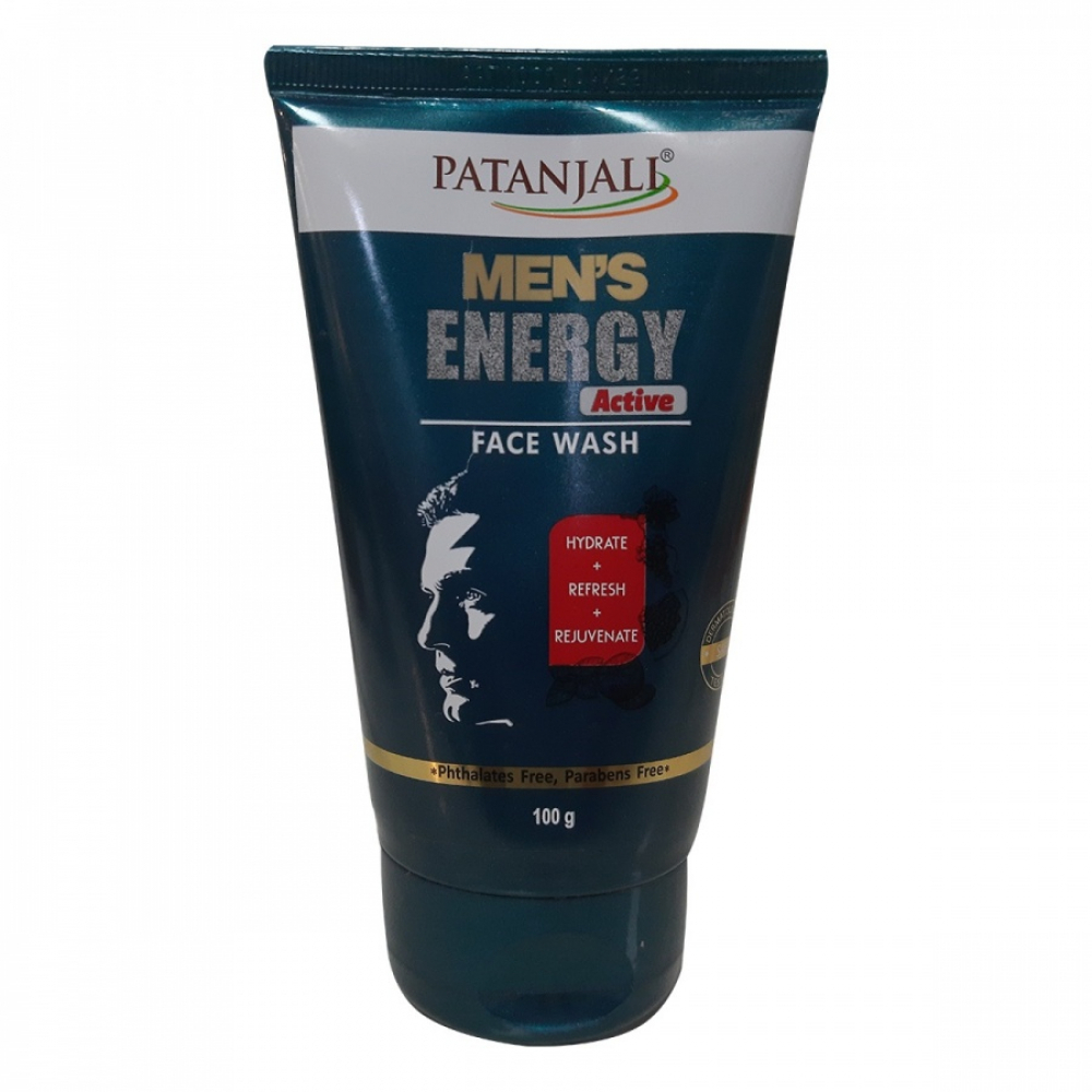 PATANJALI Men'S Engery Active Face Wash Мужской гель для умывания 100г