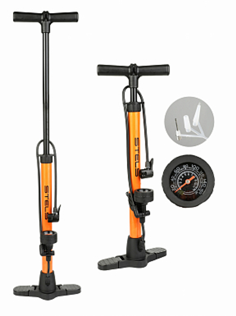 Насос напольный ручной FSD-PUMP-12B стальной с манометром