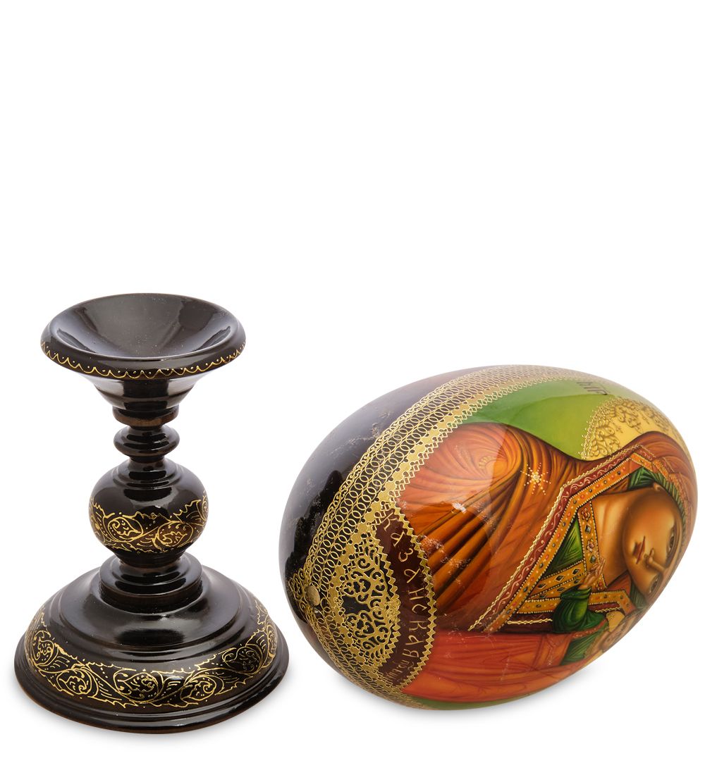 Народные промыслы ИКО-14 Яйцо-икона «Казанская Божья матерь» Рябова Г.