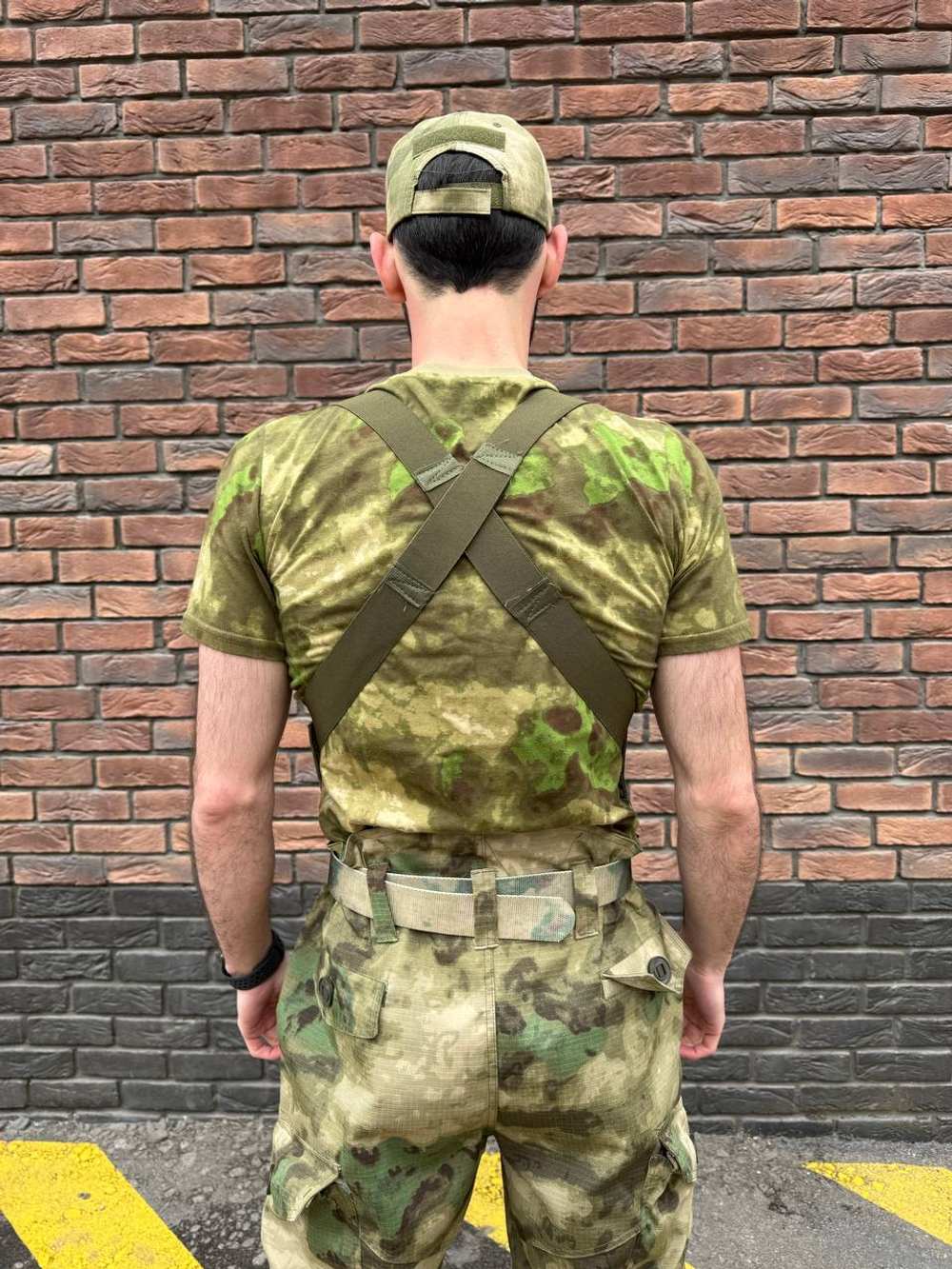 Тактический костюм горка с наколенниками и налокотниками мох лайт