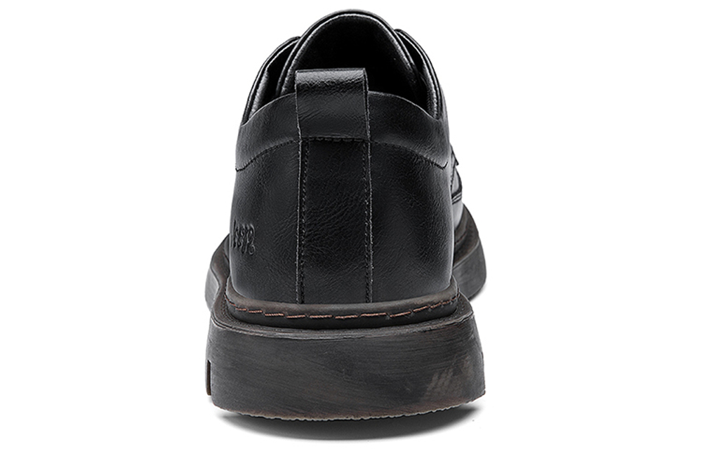 Jeep Casual Leather Shoes Men"s Low top Black